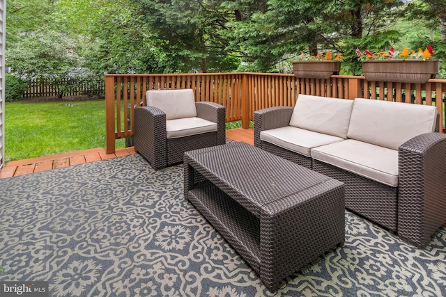 255 Lower Magothy Beach Rd, Severna Park, MD 21146 - deck featuring outdoor lounge area