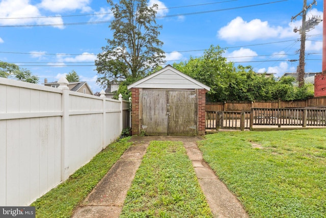2811 Westfield Ave, Baltimore, MD 21214 - fenced backyard featuring a storage shed