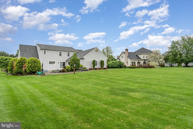 view of grassy yard