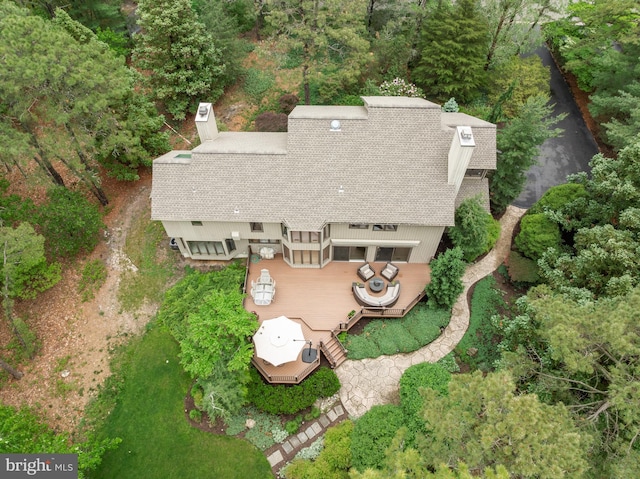 view from above of property