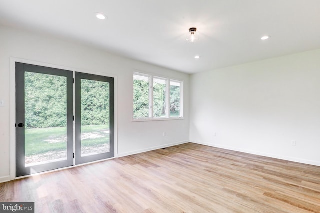 1017 Mill Rd, Leesport, PA 19533 - empty room featuring light wood-type flooring, baseboards, and recessed lighting