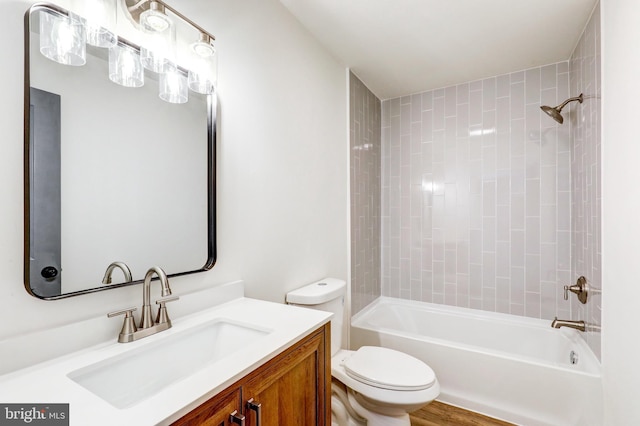 1017 Mill Rd, Leesport, PA 19533 - bathroom with toilet, vanity, and shower / bath combination