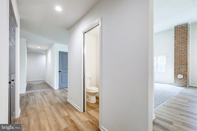 1017 Mill Rd, Leesport, PA 19533 - hall featuring light wood-type flooring, baseboards, and recessed lighting