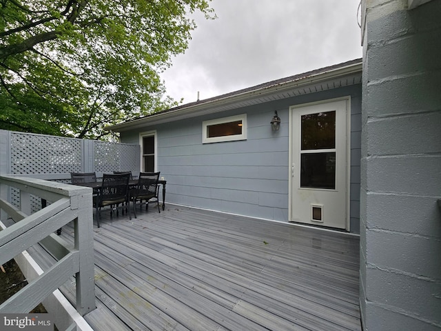 5934 Tilghman Island Rd, Tilghman, MD 21671 - wooden terrace with outdoor dining area