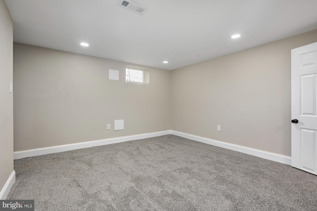 1208 Krueger Ave, Rosedale, MD 21237 - basement with carpet floors, baseboards, and recessed lighting