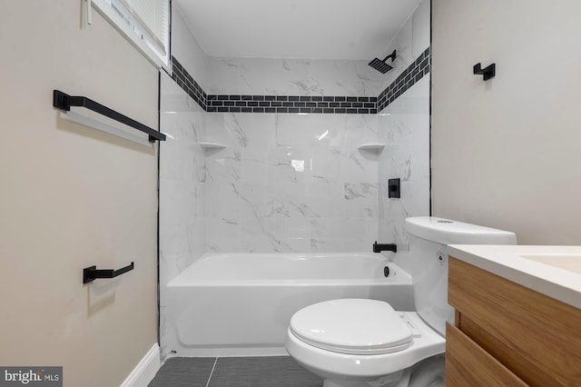 1208 Krueger Ave, Rosedale, MD 21237 - full bath featuring toilet, shower / tub combination, and vanity