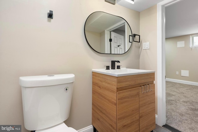 1208 Krueger Ave, Rosedale, MD 21237 - bathroom with toilet, vanity, and baseboards