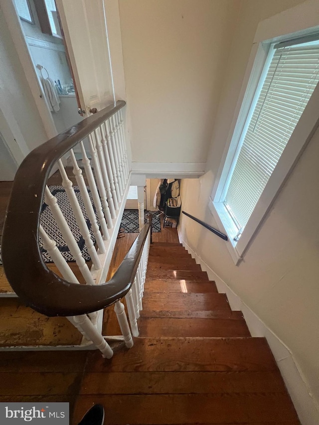 619 S Cameron St, Winchester, VA 22601 - stairway with wood-type flooring