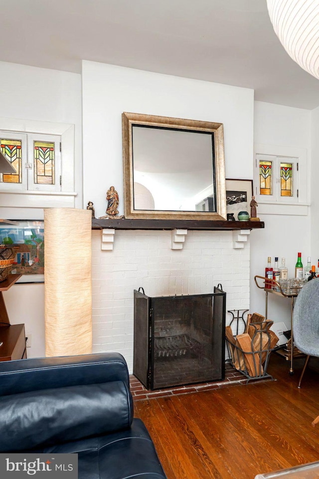 730 Fillmore St, Harpers Ferry, WV 25425 - living area featuring wood finished floors and a fireplace