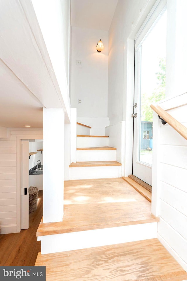 730 Fillmore St, Harpers Ferry, WV 25425 - stairs with wood finished floors