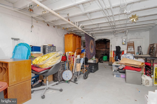 view of basement