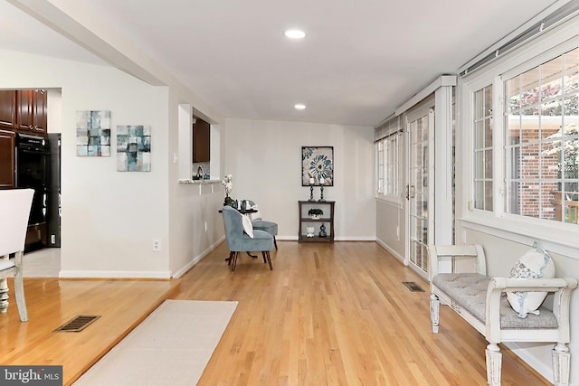 4124 Watkins Trl, Annandale, VA 22003 - sitting room with light wood-style flooring, recessed lighting, and baseboards
