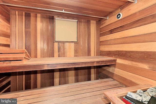 4124 Watkins Trl, Annandale, VA 22003 - sauna / steam room with wooden walls and wooden ceiling