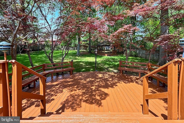 4124 Watkins Trl, Annandale, VA 22003 - wooden deck with a gazebo