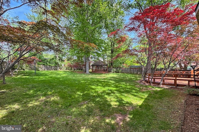 4124 Watkins Trl, Annandale, VA 22003 - view of yard with a gazebo and a wooden deck