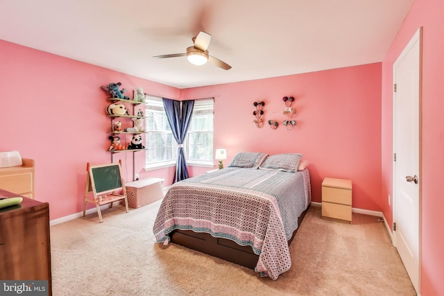 2307 Springdale Ln, Waldorf, MD 20603 - carpeted bedroom with baseboards and a ceiling fan