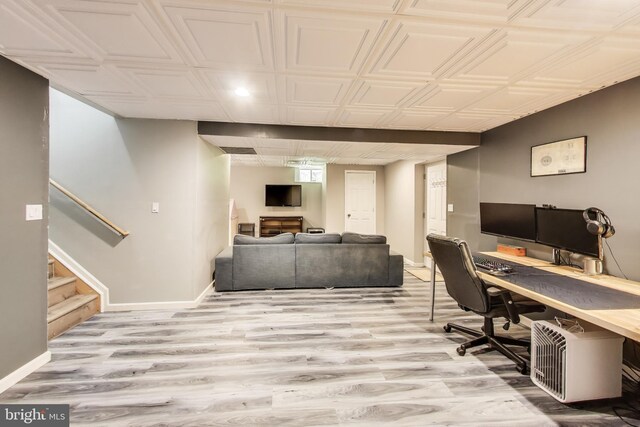 2307 Springdale Ln, Waldorf, MD 20603 - office space with light wood-style flooring and recessed lighting