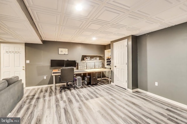 2307 Springdale Ln, Waldorf, MD 20603 - office space featuring wood finished floors, an ornate ceiling, and recessed lighting