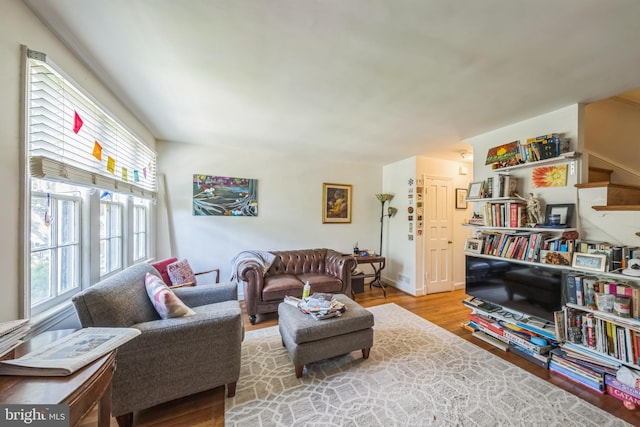 2217 Observatory Pl NW, Washington, DC 20007 - living area featuring wood finished floors and stairs