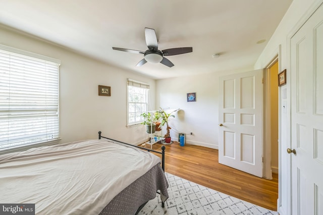 2217 Observatory Pl NW, Washington, DC 20007 - bedroom featuring wood finished floors, ceiling fan, and baseboards