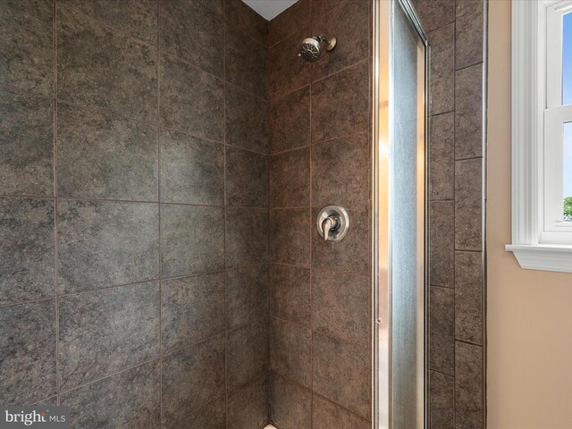 full bathroom with a shower stall