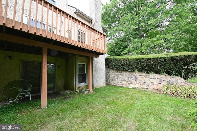 2000 Eton Ct Unit 2000, West Chester, PA 19382 - view of grassy yard featuring a wooden deck