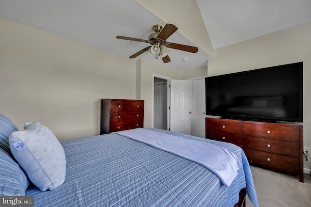 25977 Kildee Run, Mardela Springs, MD 21837 - carpeted bedroom featuring lofted ceiling, a ceiling fan, and a closet