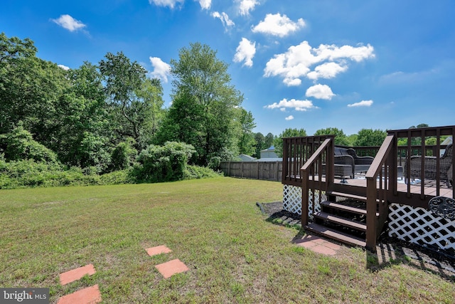 25977 Kildee Run, Mardela Springs, MD 21837 - view of yard with a wooden deck
