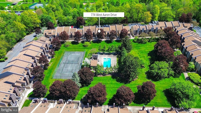 774 W Aaron Dr, State College, PA 16803 - aerial view of residential area featuring a pool area