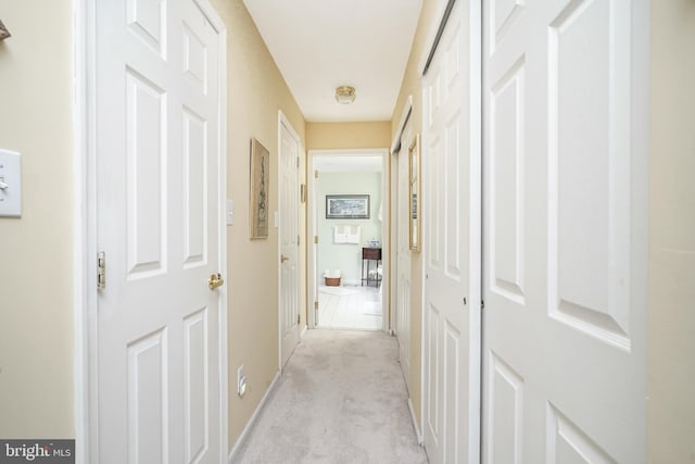 87 Chapel Hill Rd, Mount Laurel, NJ 08054 - corridor with light colored carpet and baseboards