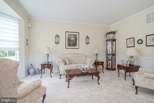 87 Chapel Hill Rd, Mount Laurel, NJ 08054 - living area with ornamental molding and carpet