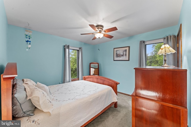 4 Fox Ridge Rd, Glenmoore, PA 19343 - carpeted bedroom featuring a ceiling fan and baseboards