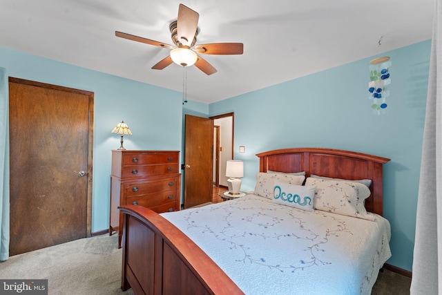 4 Fox Ridge Rd, Glenmoore, PA 19343 - carpeted bedroom with a ceiling fan and baseboards
