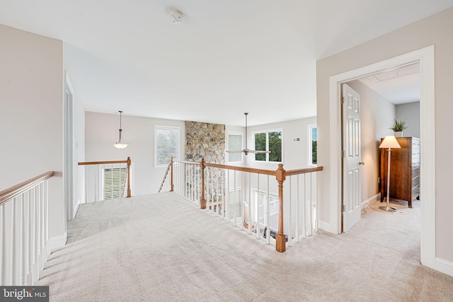 38452 Millstone, Purcellville, VA 20132 - corridor with an upstairs landing, carpet floors, attic access, and baseboards