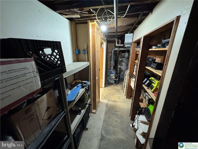 view of unfinished basement