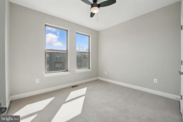 9870 Buchanan Loop, Manassas, VA 20110 - spare room with ceiling fan, light carpet, and baseboards
