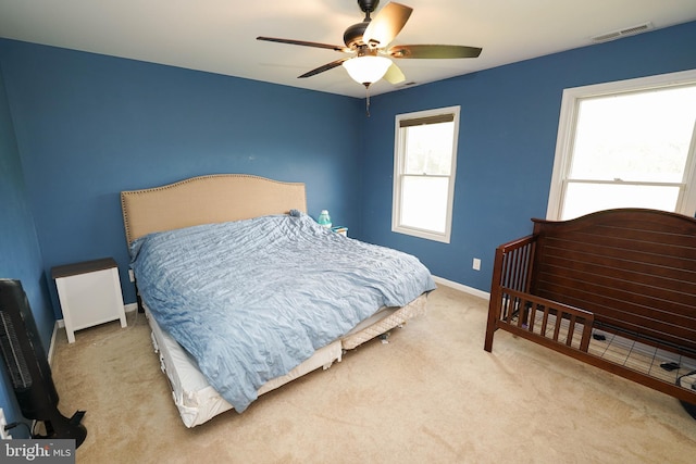 9557 Old Railroad Rd, Mardela Springs, MD 21837 - bedroom featuring carpet floors, baseboards, and a ceiling fan