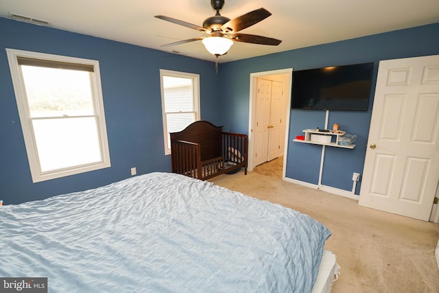 9557 Old Railroad Rd, Mardela Springs, MD 21837 - bedroom featuring carpet, baseboards, and ceiling fan