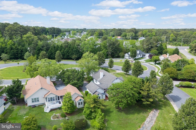 aerial view of residential area