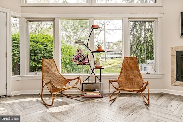 view of sunroom