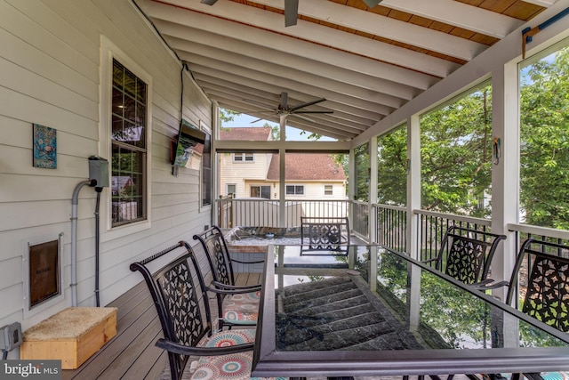 6034 Franconia Rd, Alexandria, VA 22310 - porch featuring ceiling fan