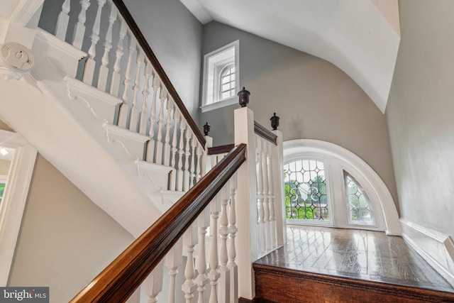 2424 Golf Rd, Philadelphia, PA 19131 - stairs featuring high vaulted ceiling and plenty of natural light