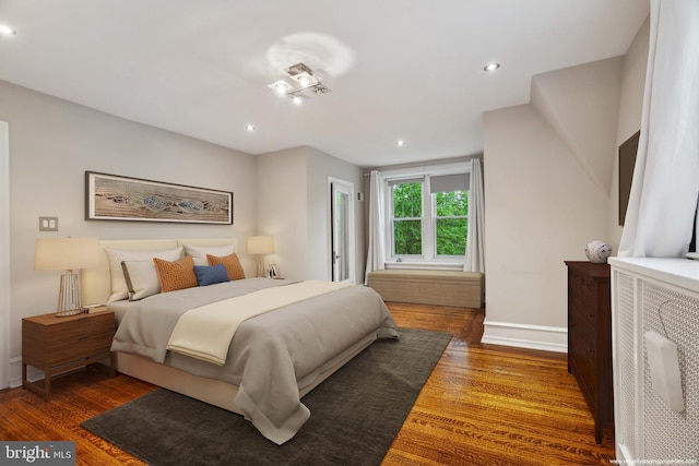 2424 Golf Rd, Philadelphia, PA 19131 - bedroom with baseboards, wood finished floors, and recessed lighting