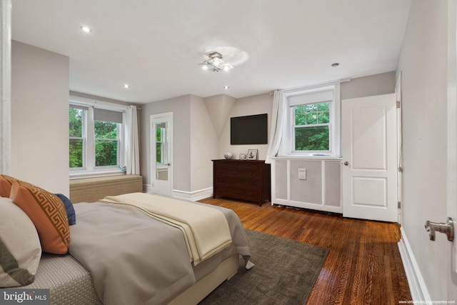 2424 Golf Rd, Philadelphia, PA 19131 - bedroom featuring wood finished floors, baseboards, multiple windows, and recessed lighting