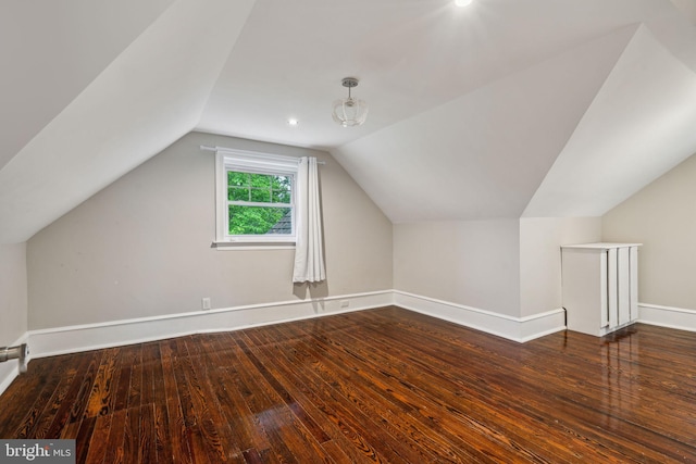 2424 Golf Rd, Philadelphia, PA 19131 - additional living space with wood-type flooring, baseboards, and lofted ceiling