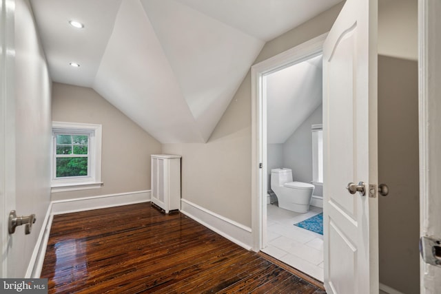 2424 Golf Rd, Philadelphia, PA 19131 - bonus room featuring dark wood finished floors, lofted ceiling, and baseboards