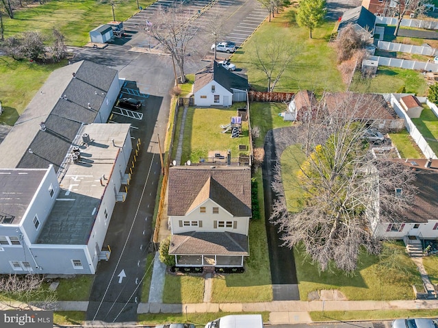 aerial view of residential area