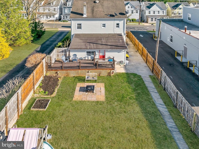 aerial perspective of suburban area