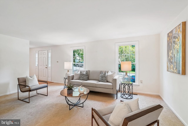 5938 New England Woods Dr, Burke, VA 22015 - living room with light carpet and baseboards