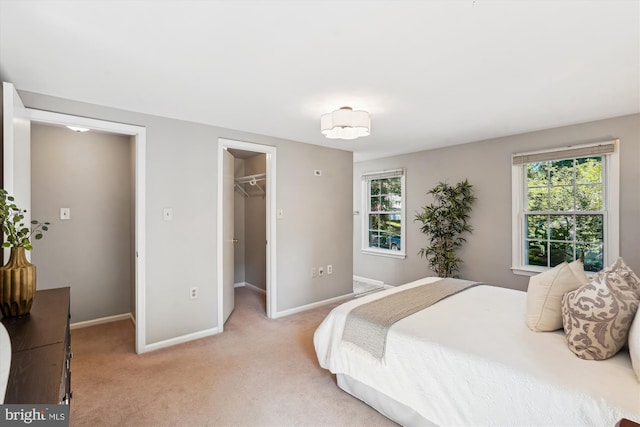 5938 New England Woods Dr, Burke, VA 22015 - bedroom featuring light colored carpet, a spacious closet, and a closet